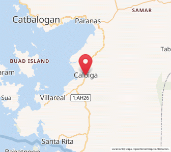 Map of Calbiga, Eastern Visayas