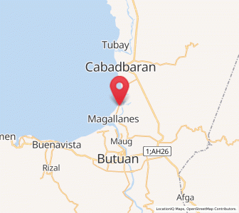 Map of Caloc-an, Caraga