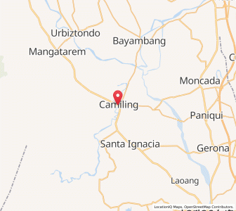 Map of Camiling, Central Luzon