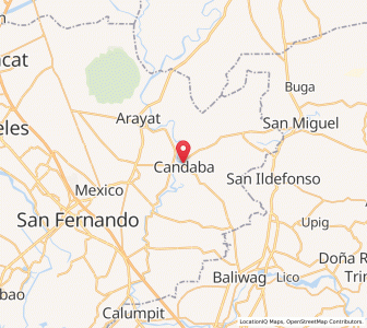 Map of Candaba, Central Luzon