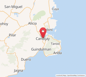 Map of Candijay, Central Visayas
