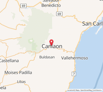 Map of Canlaon, Central Visayas