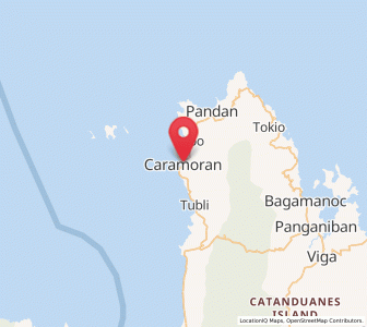 Map of Caramoran, Bicol