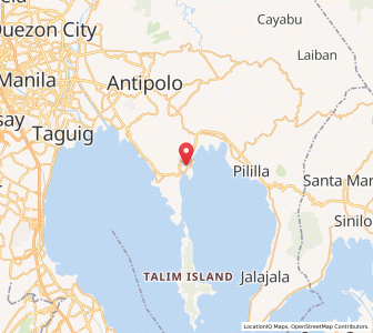 Map of Cardona, Calabarzon