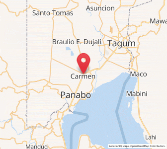 Map of Carmen, Davao