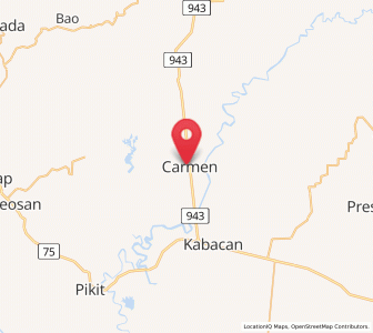 Map of Carmen, Soccsksargen