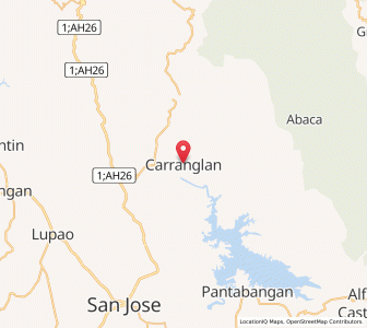 Map of Carranglan, Central Luzon