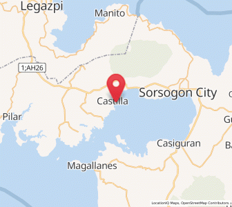 Map of Castilla, Bicol