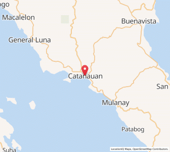 Map of Catanauan, Calabarzon
