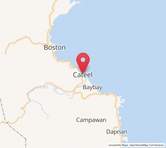 Map of Cateel, Davao