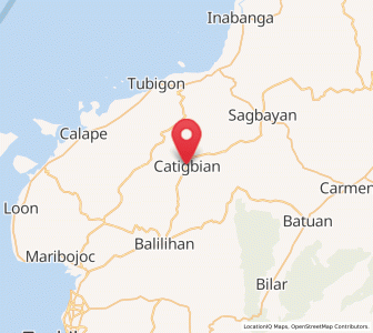 Map of Catigbian, Central Visayas