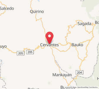 Map of Cervantes, Ilocos
