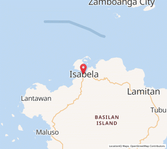 Map of City of Isabela, Autonomous Region in Muslim Mindanao