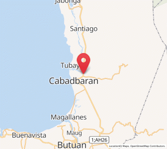 Map of Comagascas, Caraga
