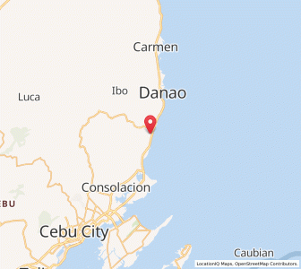 Map of Compostela, Central Visayas