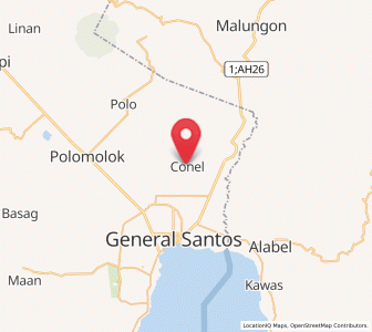 Map of Conel, Soccsksargen