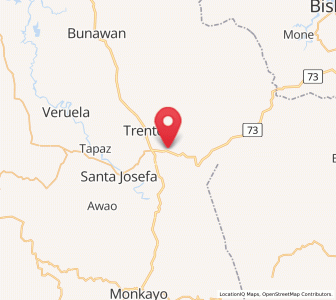 Map of Cuevas, Caraga