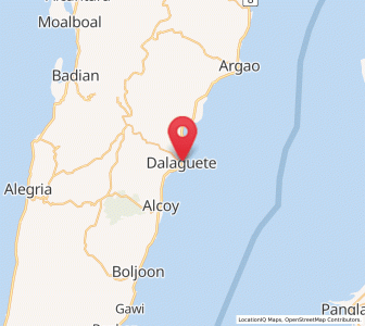 Map of Dalaguete, Central Visayas