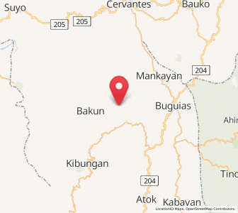 Map of Dalipey, Cordillera