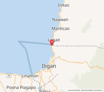 Map of Dalipuga, Northern Mindanao