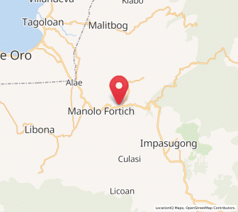 Map of Dalirig, Northern Mindanao