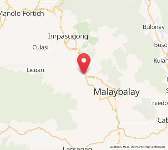 Map of Dalwangan, Northern Mindanao