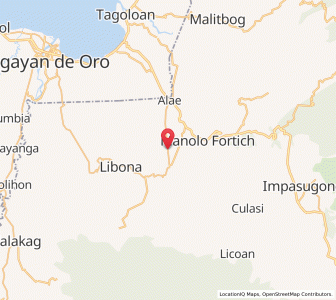 Map of Damilag, Northern Mindanao