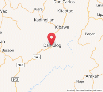 Map of Damulog, Northern Mindanao