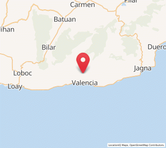 Map of Danao, Central Visayas