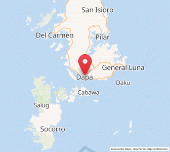 Map of Dapa, Caraga