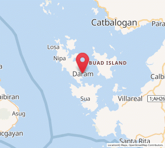 Map of Daram, Eastern Visayas