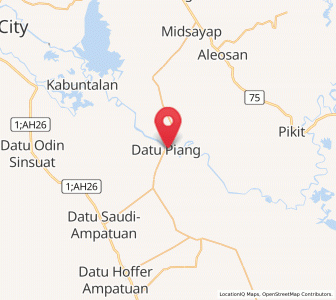 Map of Datu Piang, Autonomous Region in Muslim Mindanao