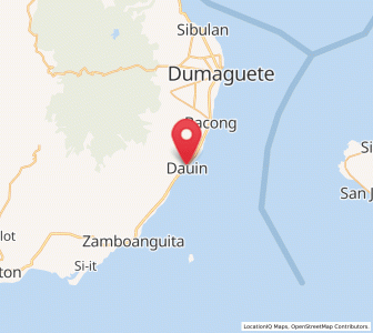 Map of Dauin, Central Visayas