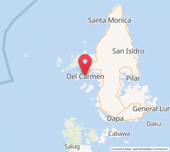 Map of Del Carmen, Surigao del Norte, Caraga