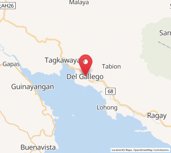 Map of Del Gallego, Bicol