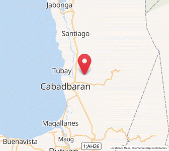 Map of Del Pilar, Caraga