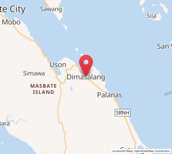 Map of Dimasalang, Bicol