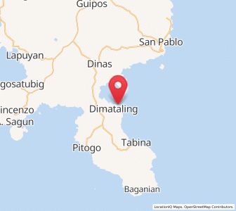 Map of Dimataling, Zamboanga Peninsula