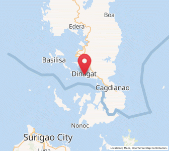 Map of Dinagat, Caraga
