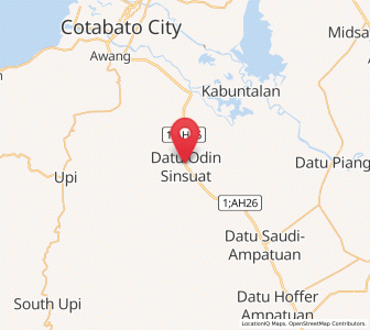 Map of Dinaig, Autonomous Region in Muslim Mindanao