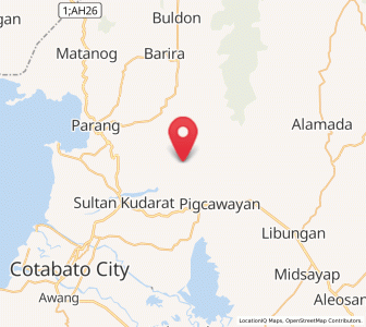 Map of Dinganen, Autonomous Region in Muslim Mindanao