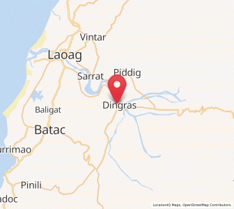 Map of Dingras, Ilocos