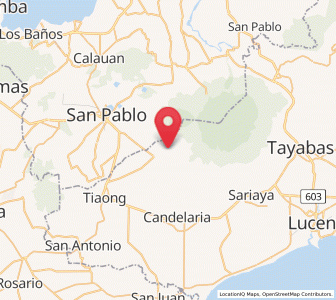 Map of Dolores, Calabarzon