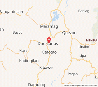 Map of Don Carlos, Northern Mindanao