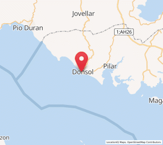 Map of Donsol, Bicol