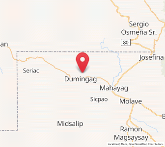 Map of Dumingag, Zamboanga Peninsula