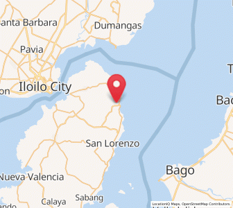 Map of East Valencia, Western Visayas