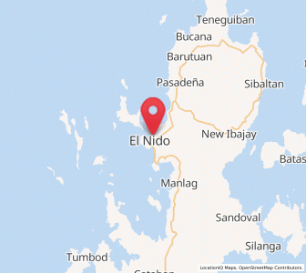 Map of El Nido, Mimaropa
