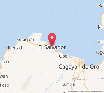 Map of El Salvador, Northern Mindanao