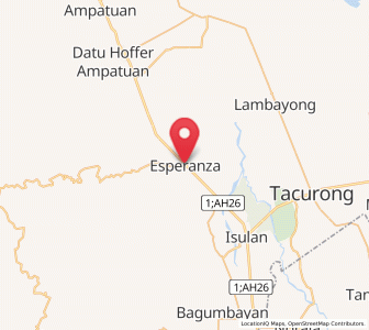 Map of Esperanza, Soccsksargen